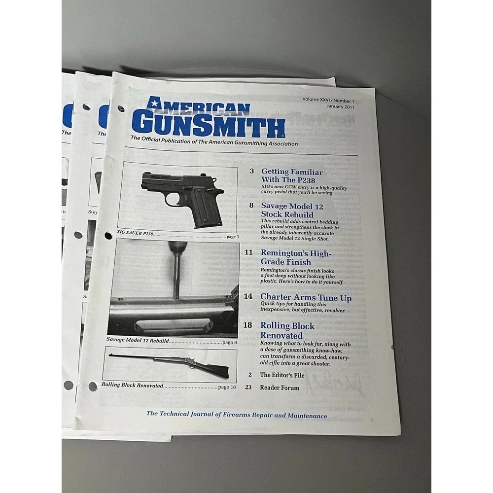 American Gunsmith Magazine 2011 Full Year Lot Of 12- Firearms Repair Maintenance